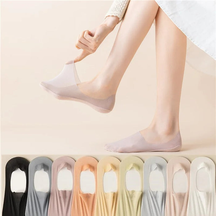 😍🔥CALCETINES TRANSPARENTES ANTIDESLIZANTES🧦🤩